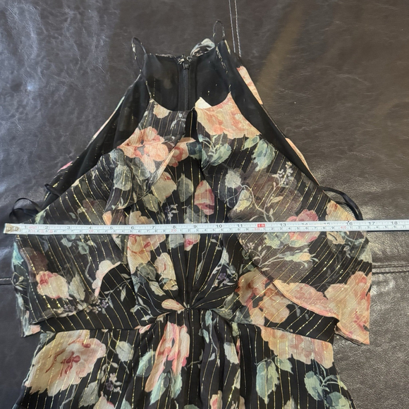 Zimmerman Master Flute Silk Dress Size:1(US:4) Ruffle GoldThread Front Slit $750 - Picture 11 of 16